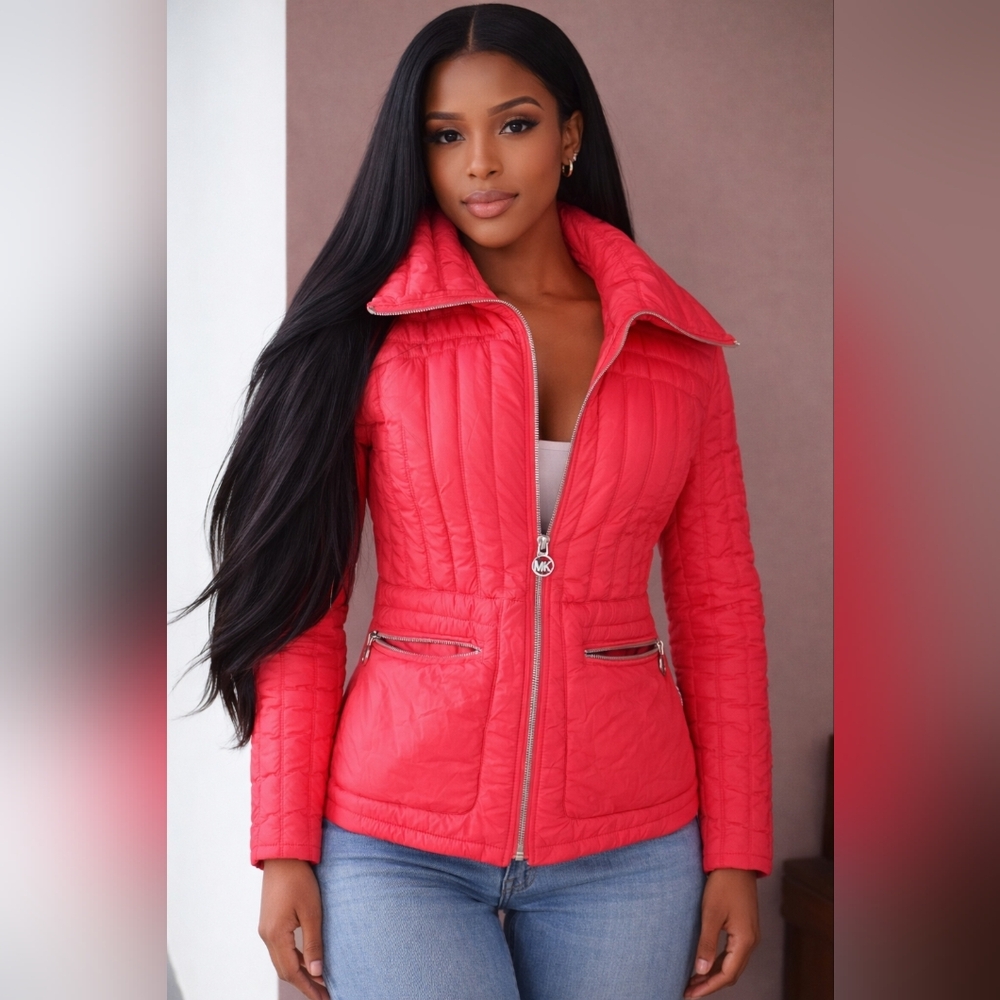 Michael Kors Pink Quilted Jacket - Gently Worn Need To Be Taken To Cleaners